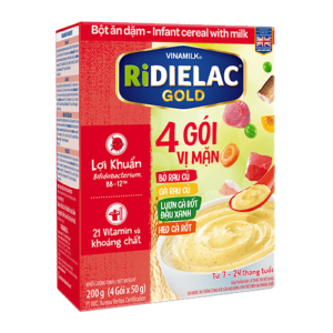 Bột Ăn Dặm RiDielac Gold 4 Vị Mặn - Hộp Giấy 200g