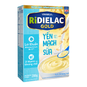 Bột Ăn Dặm RiDielac Gold Yến Mạch Sữa - Hộp Giấy 200g
