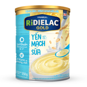 Bột Ăn Dặm RiDielac Gold Yến Mạch Sữa - Hộp Thiếc 350g