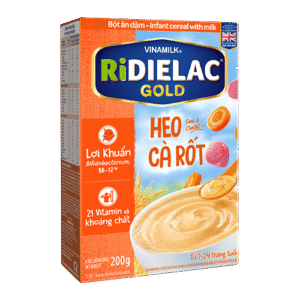 Bột Ăn Dặm RiDielac Gold Heo Cà Rốt - Hộp Giấy 200g