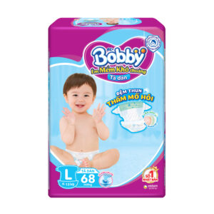 Bỉm - Tã dán Bobby size L 68 miếng (cho bé 9 - 13kg)