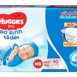 Bỉm - Tã dán sơ sinh Huggies size NB 40 miếng (Cho bé dưới 5kg)