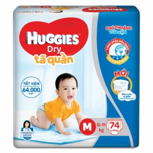 Bỉm - Tã quần Huggies size M - 74 miếng (Cho bé 6 - 11kg)