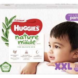 Bỉm - Tã quần Huggies Platinum Naturemade size XXL 26 miếng (Cho bé > 15kg)