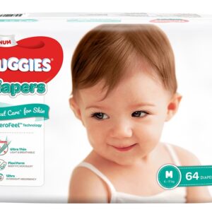 Bỉm - Tã dán Huggies Platinum siêu cao cấp size M - 64 miếng (Cho bé 6 - 11kg)