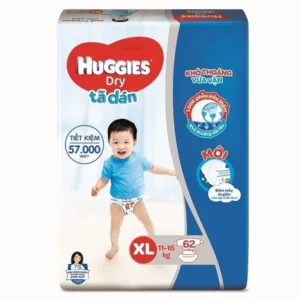 Bỉm - Tã dán Huggies size XL - 62 miếng (Cho trẻ 11 - 16kg)