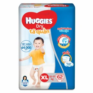 Bỉm - Tã quần Huggies size XL - 62 miếng (Cho bé 12 - 17kg)
